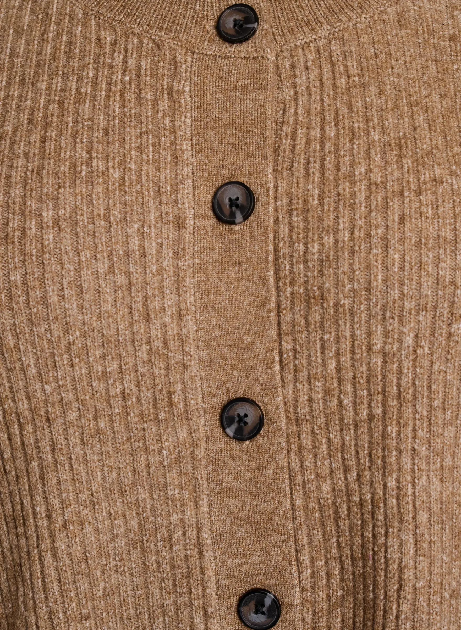 Rippenstrick Strickjacke mit Knöpfen