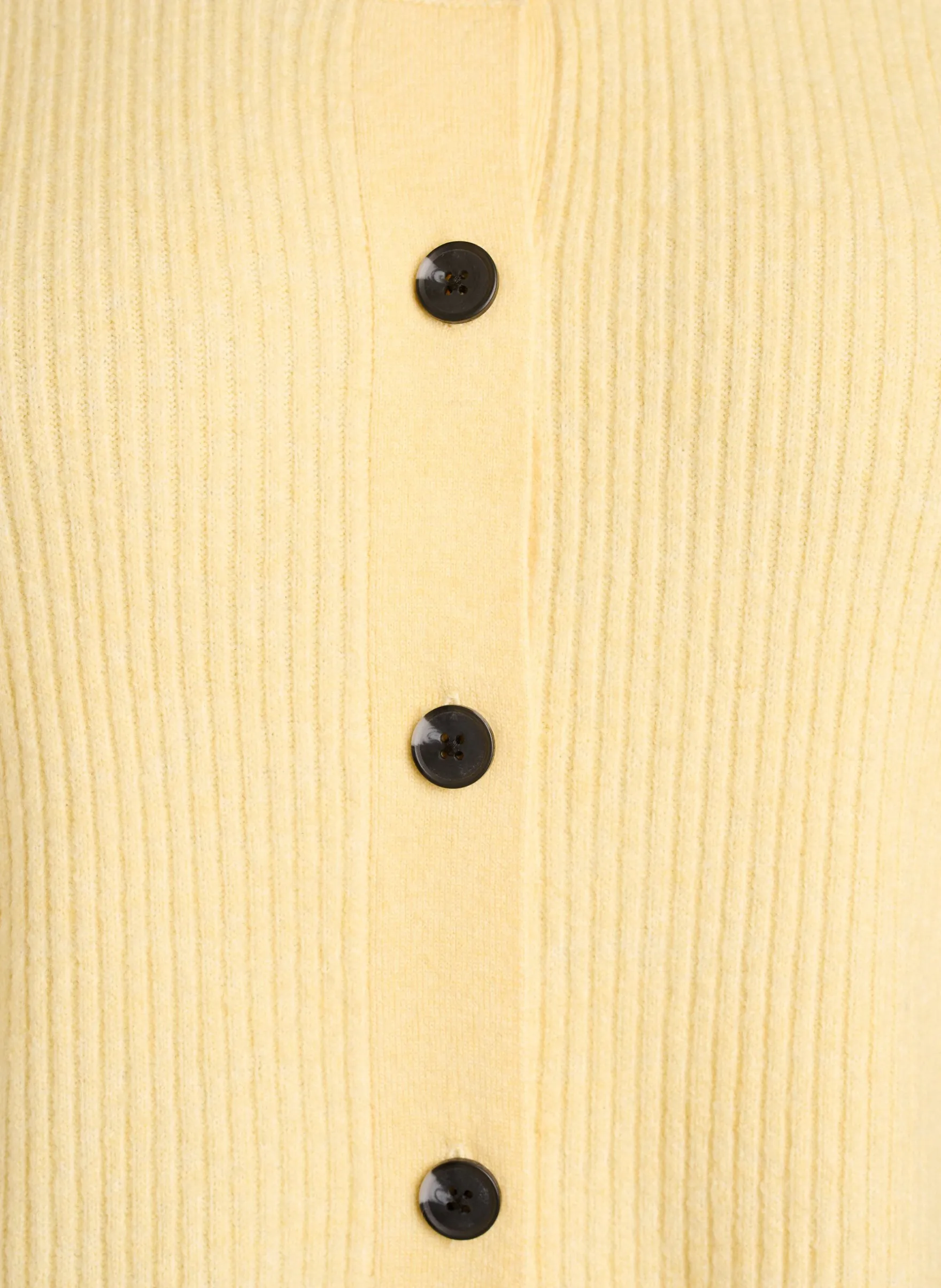 Rippenstrick Strickjacke mit Knöpfen