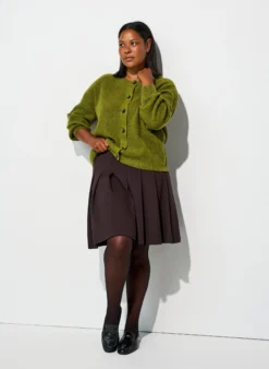 Rippenstrick Strickjacke mit Knöpfen