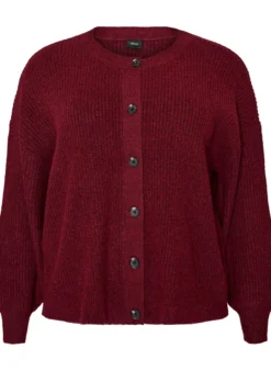 Rippenstrick Strickjacke mit Knöpfen