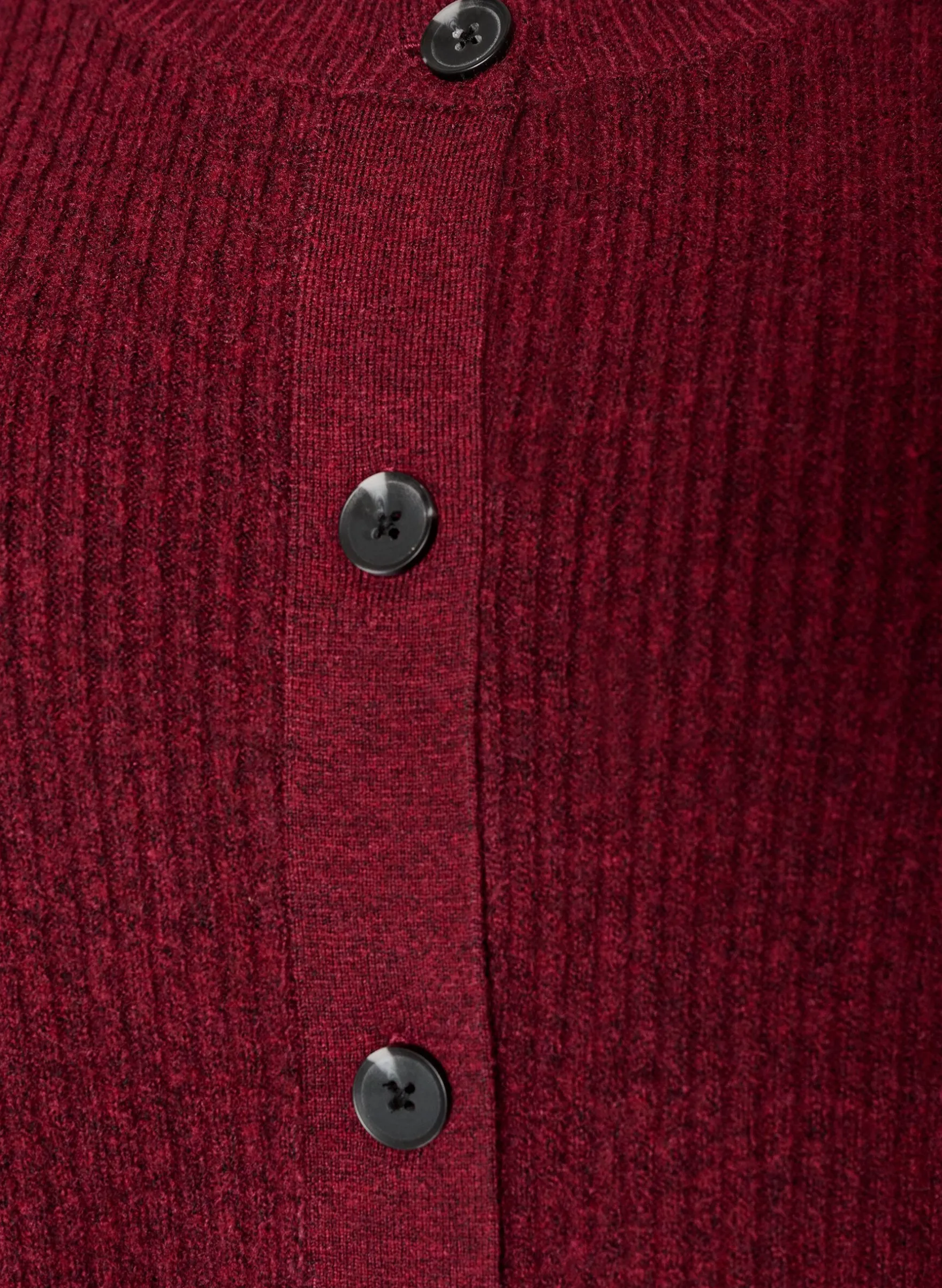 Rippenstrick Strickjacke mit Knöpfen
