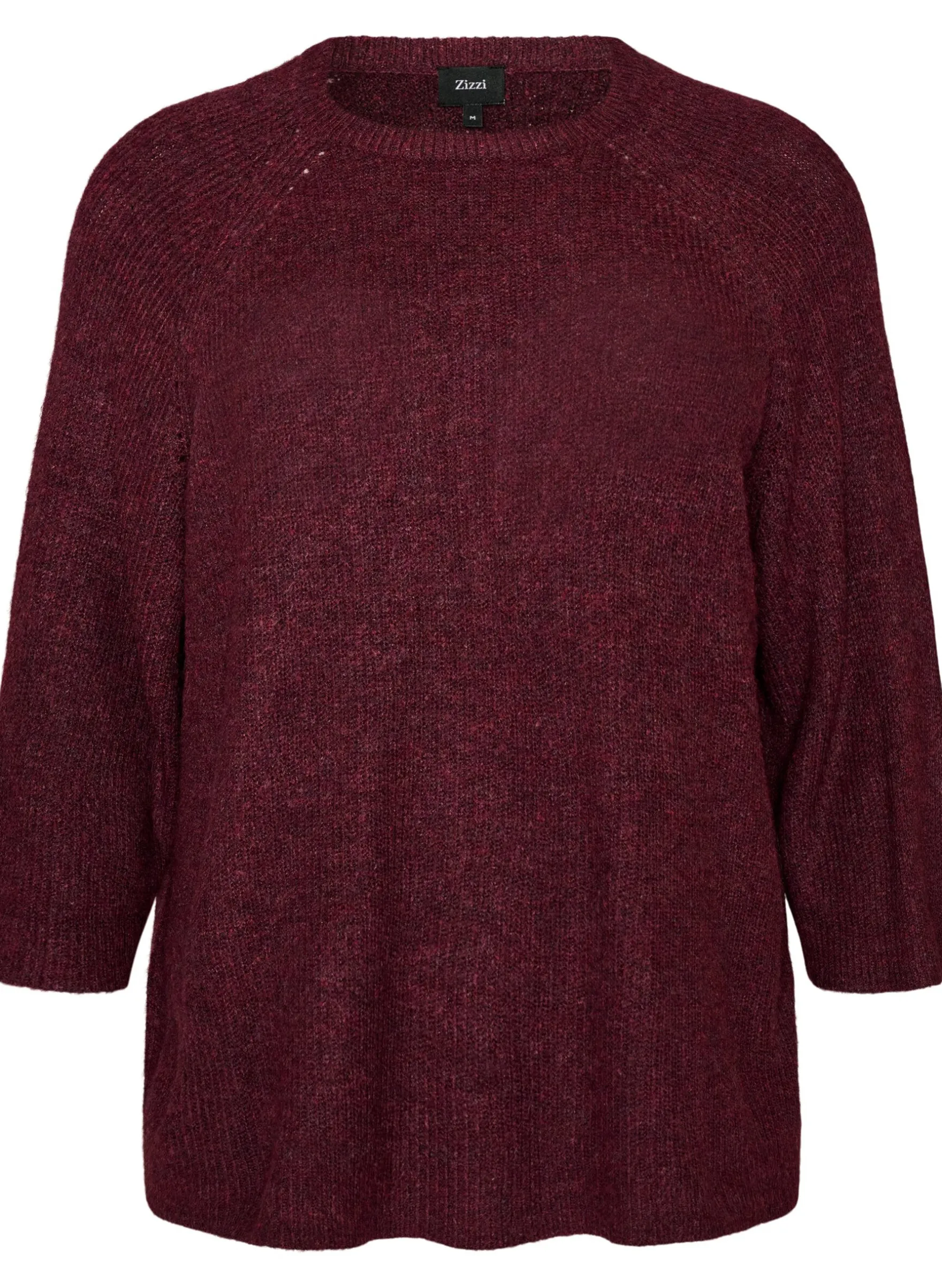 Ripppullover mit 3/4-Ärmeln