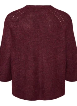 Ripppullover mit 3/4-Ärmeln
