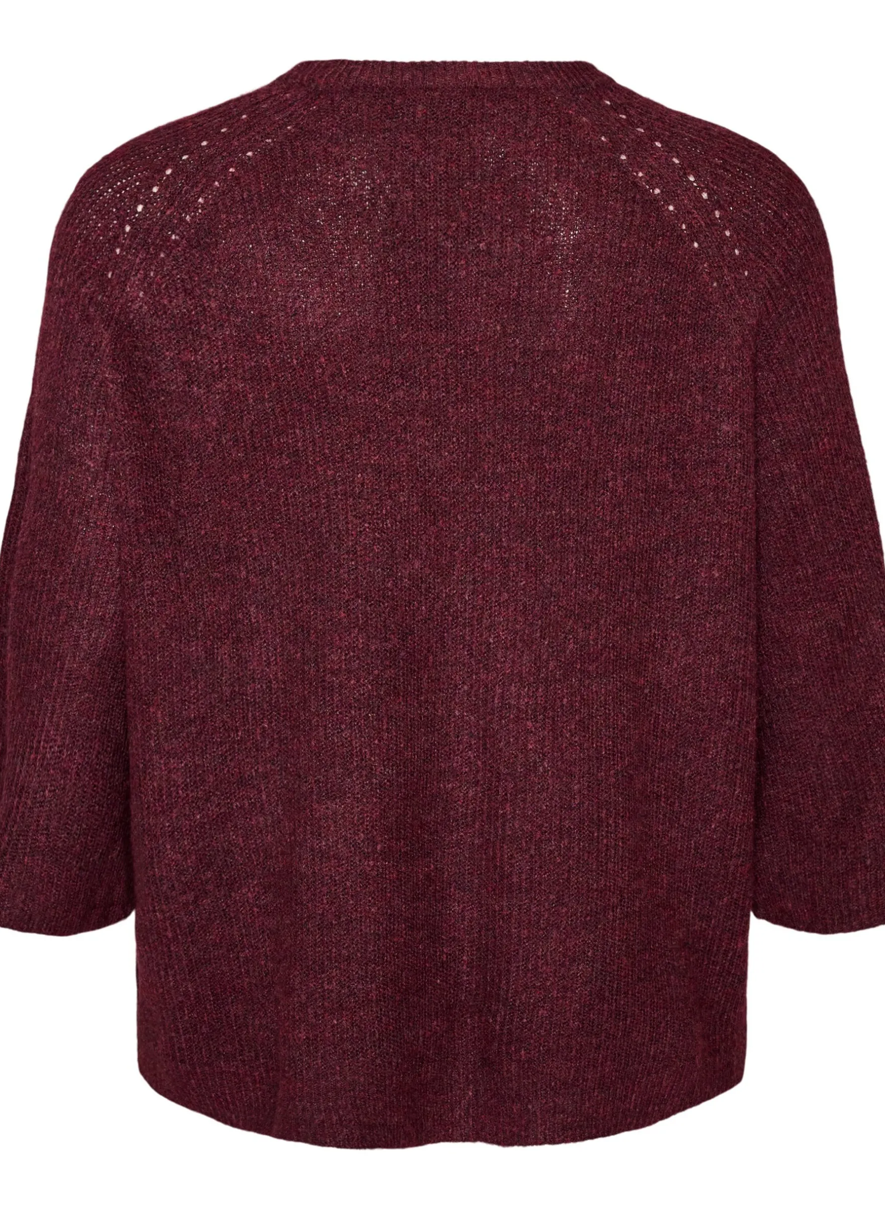 Ripppullover mit 3/4-Ärmeln