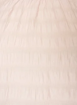 Ärmellose Bluse mit Struktur und Rüschen