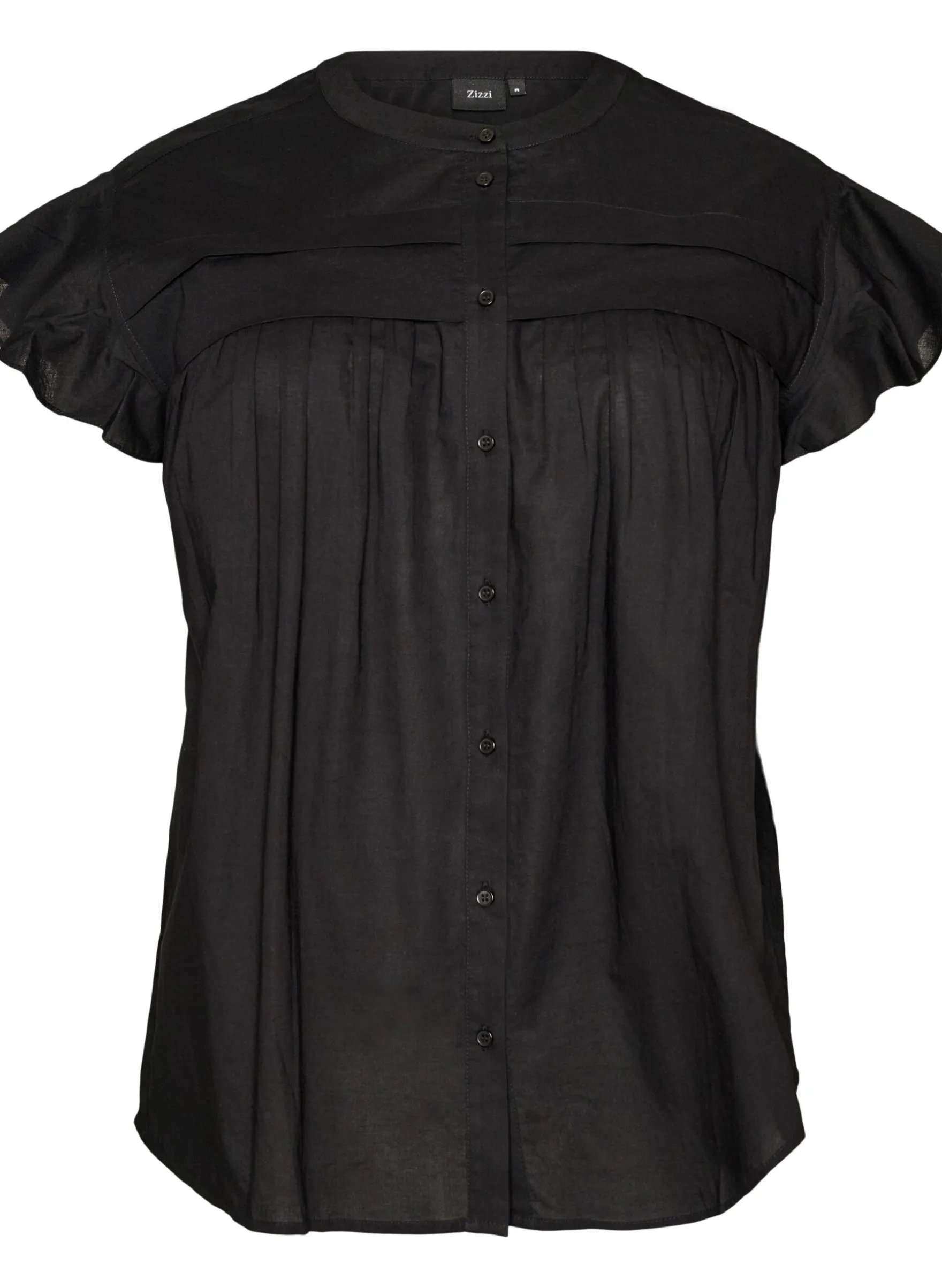 Ärmellose Hemdbluse in A-Linie aus Baumwolle