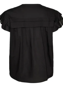 Ärmellose Hemdbluse in A-Linie aus Baumwolle