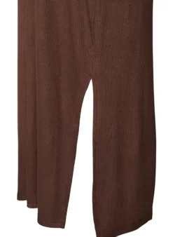 Ärmelloses geripptes Kleid aus Viskose