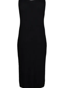 Ärmelloses geripptes Kleid aus Viskose
