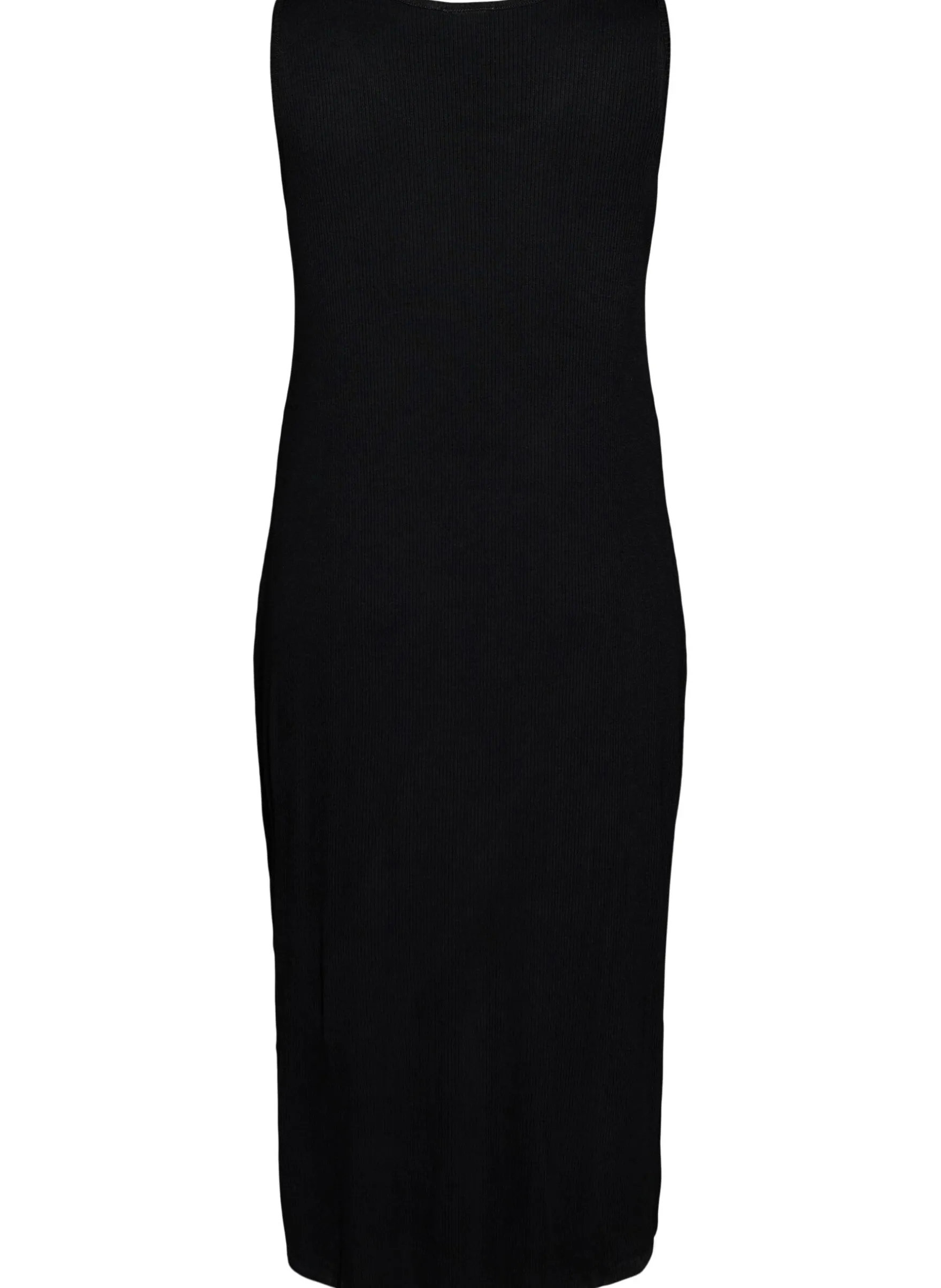 Ärmelloses geripptes Kleid aus Viskose