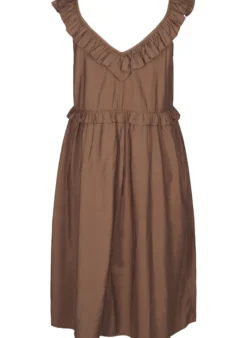 Ärmelloses Midikleid mit Rüschendetails