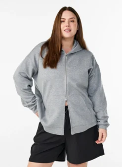 Scuba-Hoodie mit Reißverschluss und Taschen