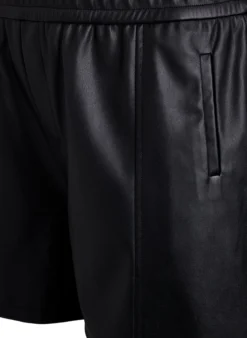 Shorts aus Kunstleder mit elastischem Bund