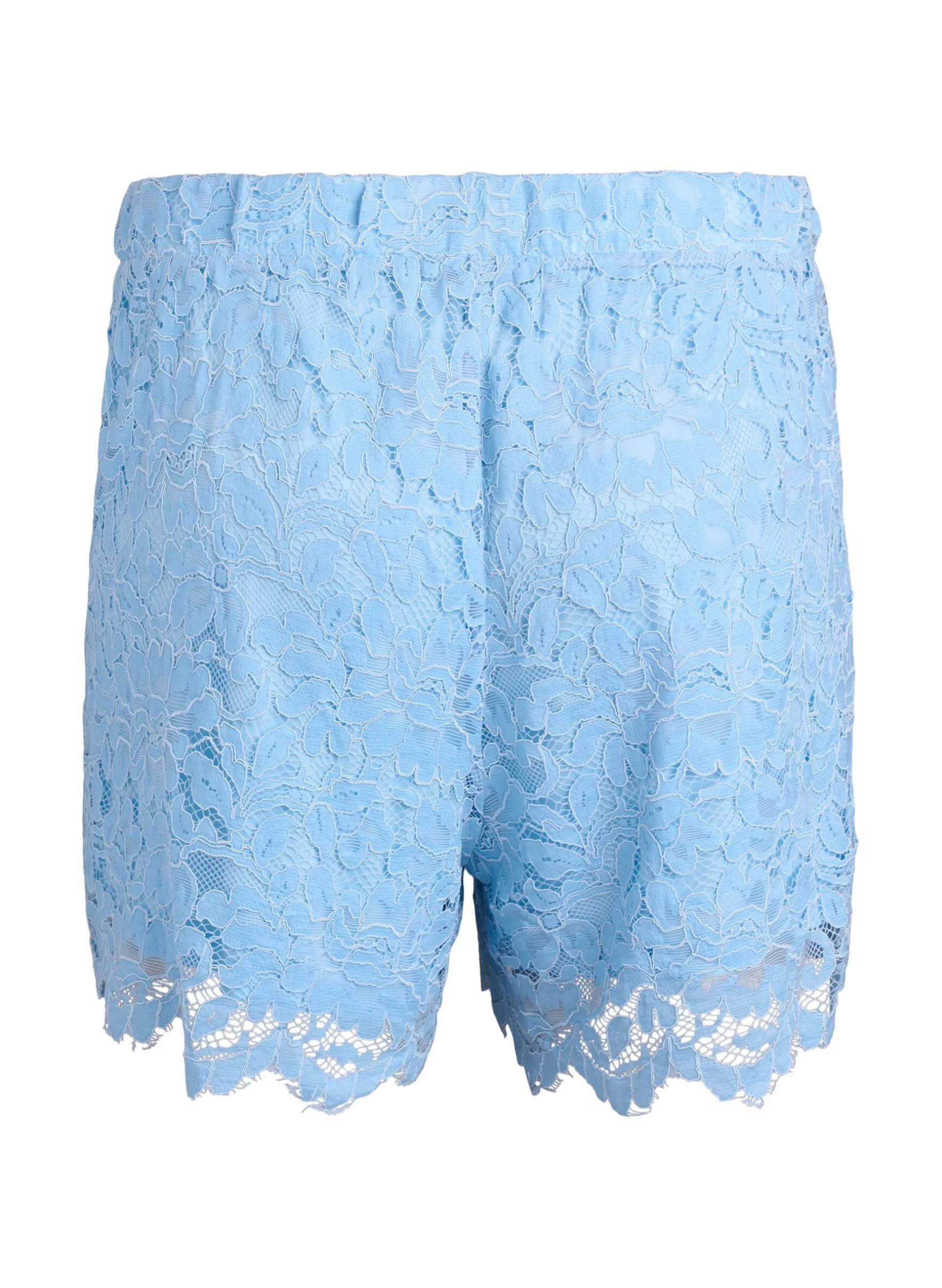 Shorts aus Spitze mit hoher Taille und Taschen