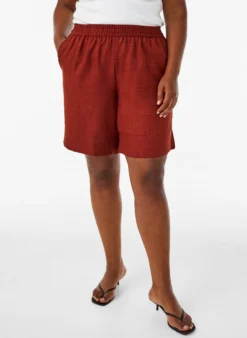 Shorts mit Taschen und hoher Taille