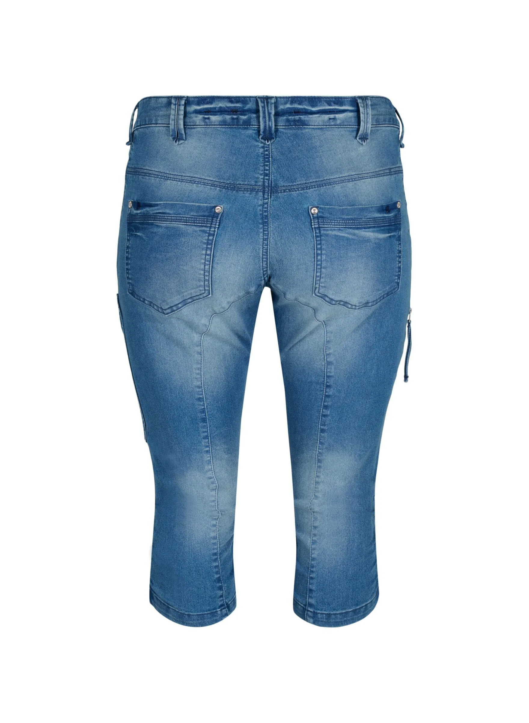 Slim Fit Capri-Jeans mit Taschen