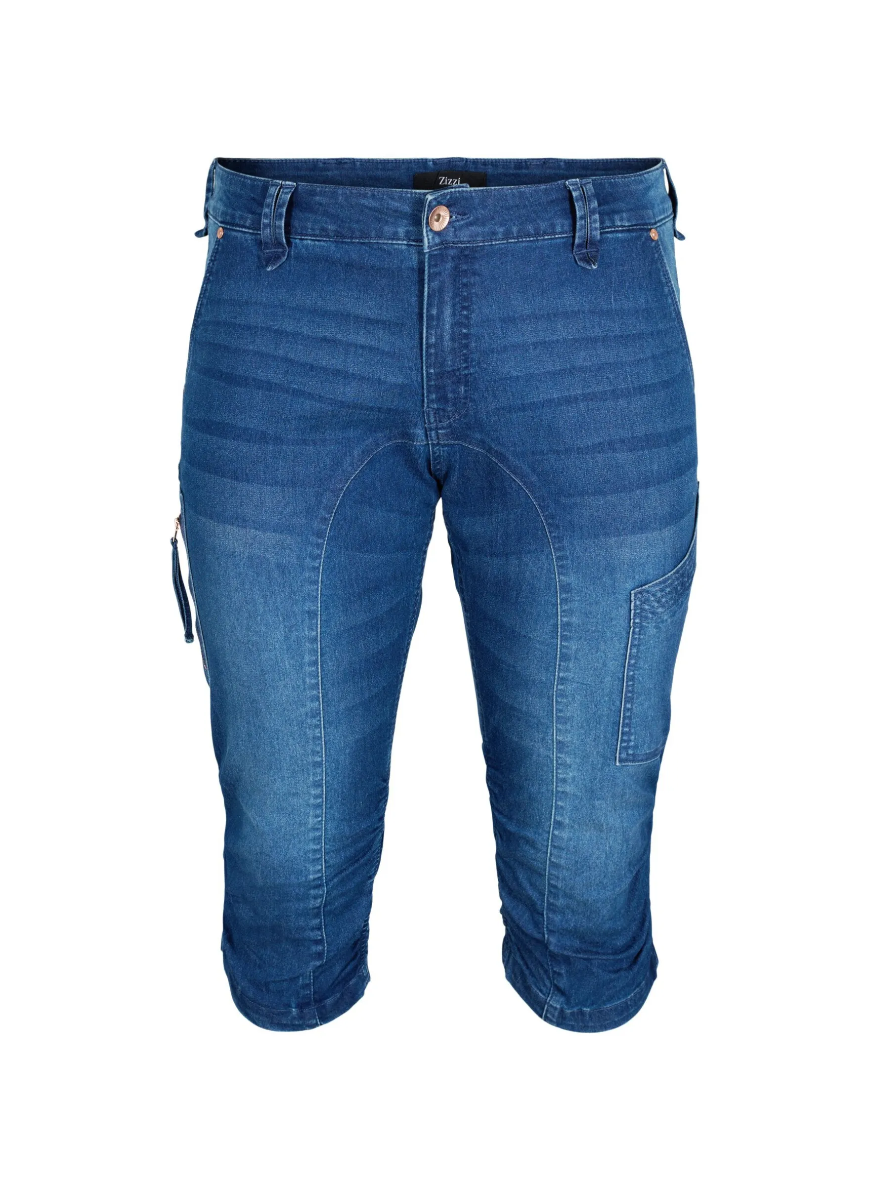 Slim Fit Capri-Jeans mit Taschen