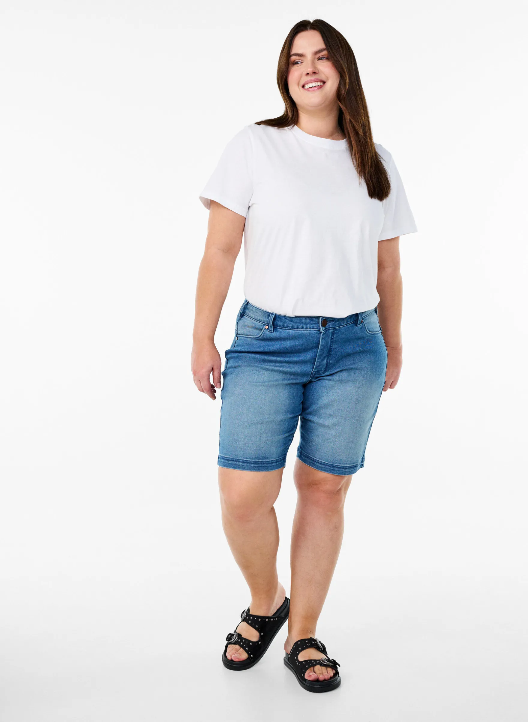 Slim Fit Emily Shorts mit normaler Taille