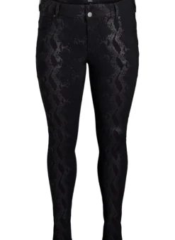 Slim-fit-Hose mit Schlangenmuster