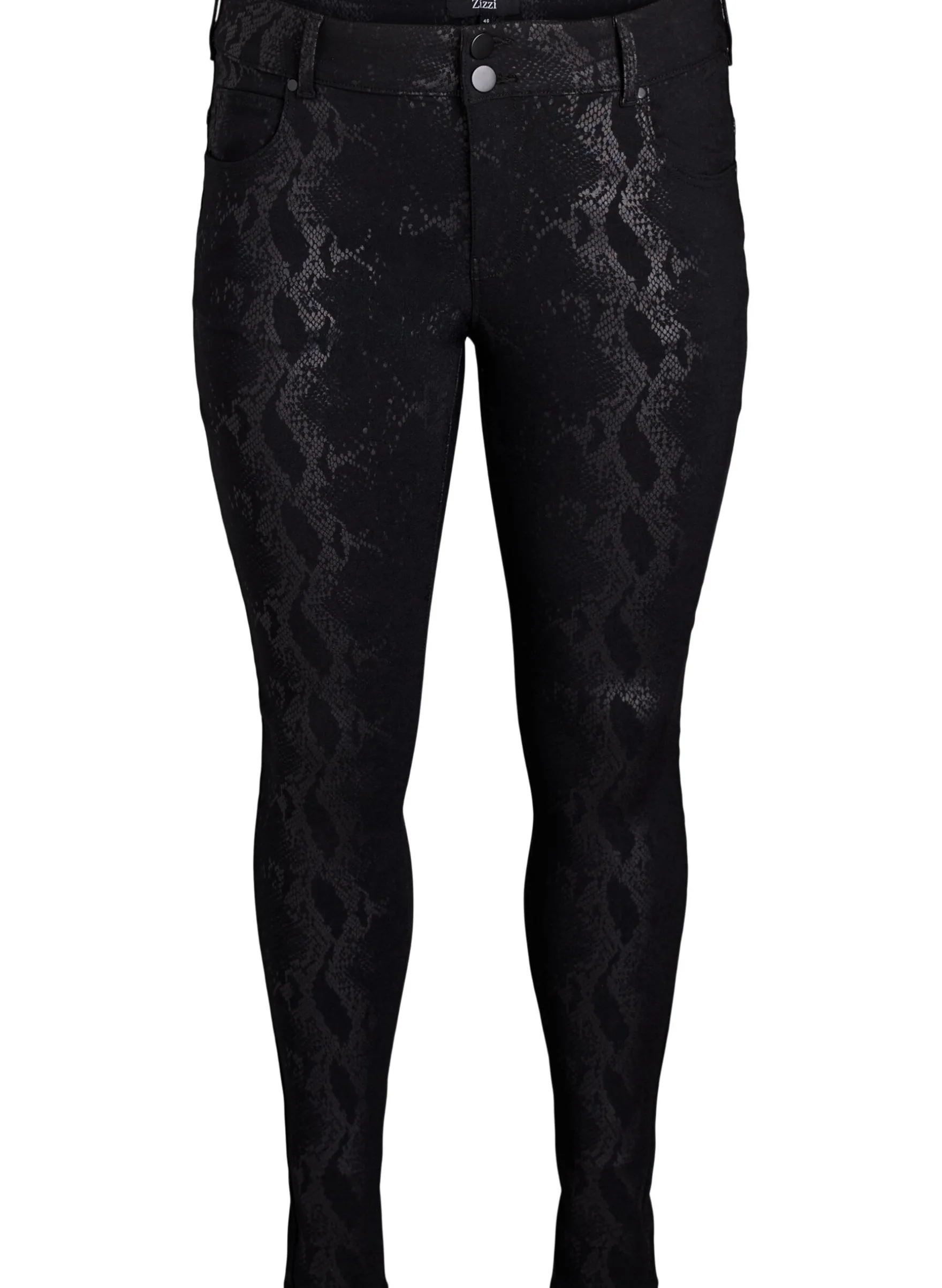 Slim-fit-Hose mit Schlangenmuster