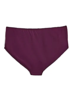 Slip aus Mikrofaser mit Blumenstickerei