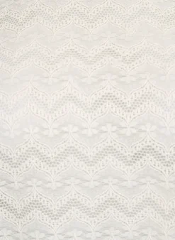 Spitzenbluse mit kurzen Ärmeln und wellenförmigem Saum