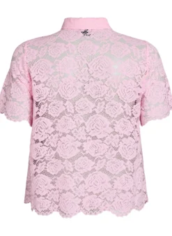 Spitzen blusenshirt mit perlenknöpfen