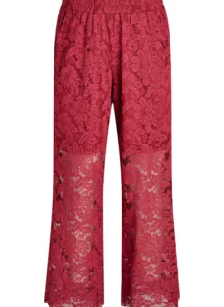 Spitzenhose mit hoher Taille und Taschen