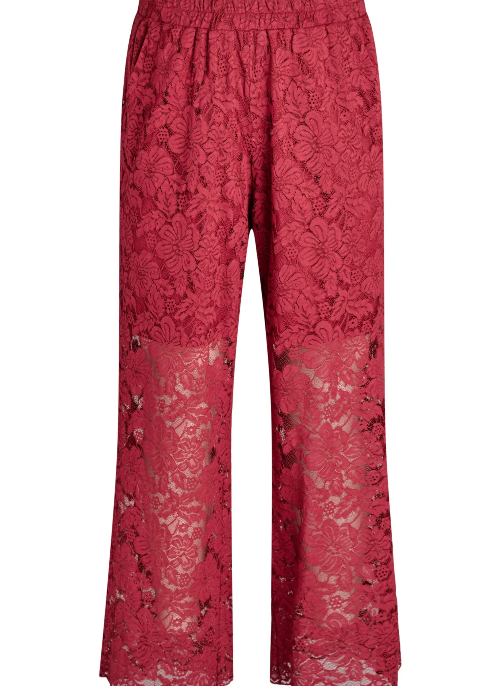 Spitzenhose mit hoher Taille und Taschen