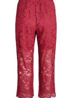 Spitzenhose mit hoher Taille und Taschen