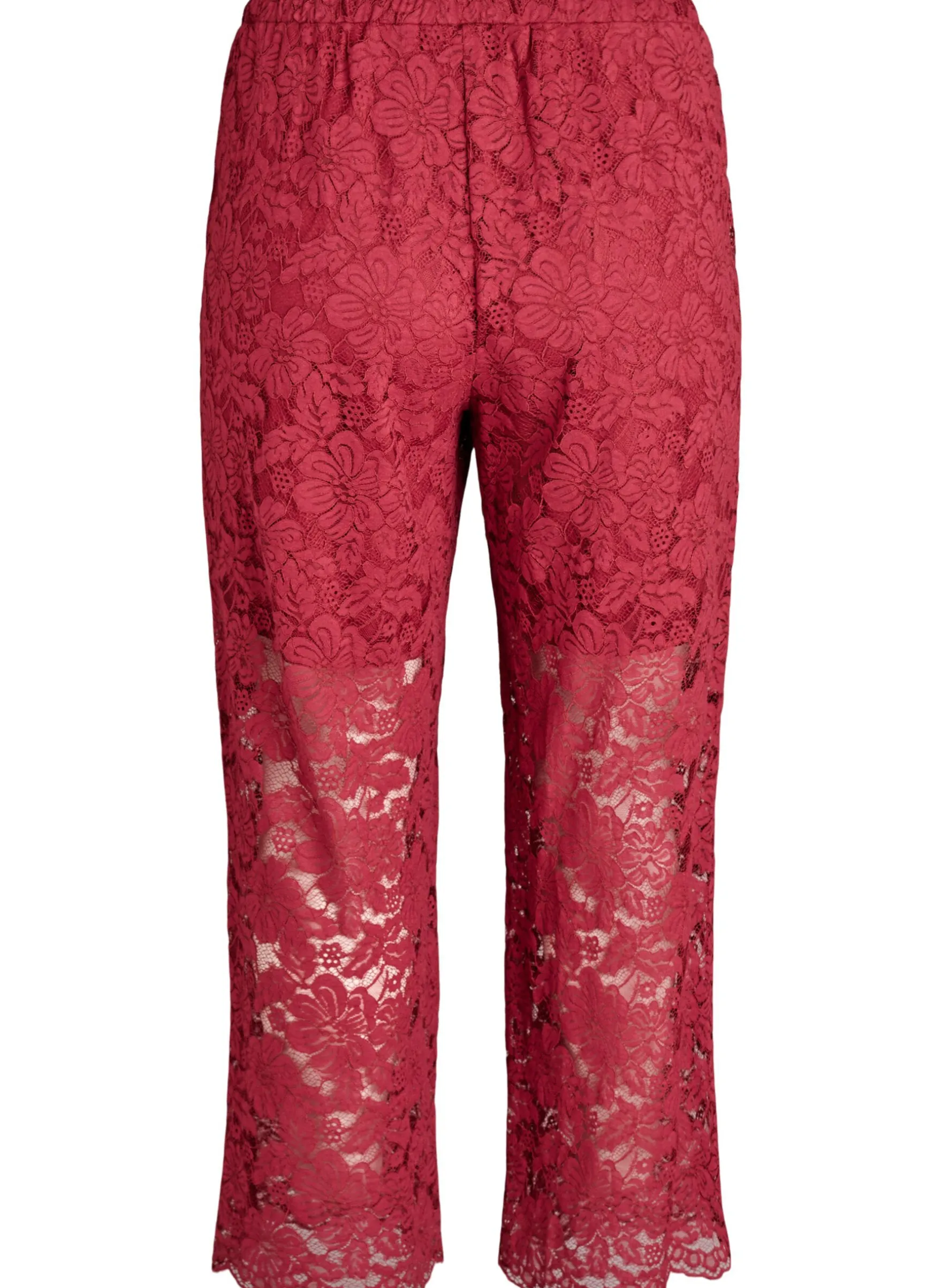 Spitzenhose mit hoher Taille und Taschen