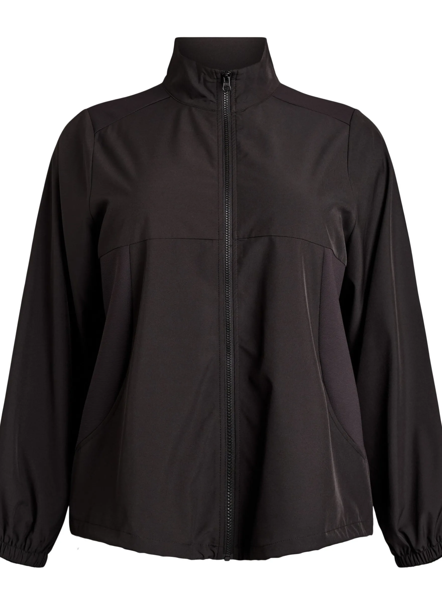 Sportliche Leichtjacke mit hohem Kragen und Taschen