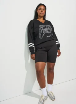 Sportliches Top aus Mesh mit Textprint