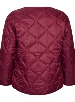 Steppjacke mit Druckknöpfen und Rundhalsausschnitt