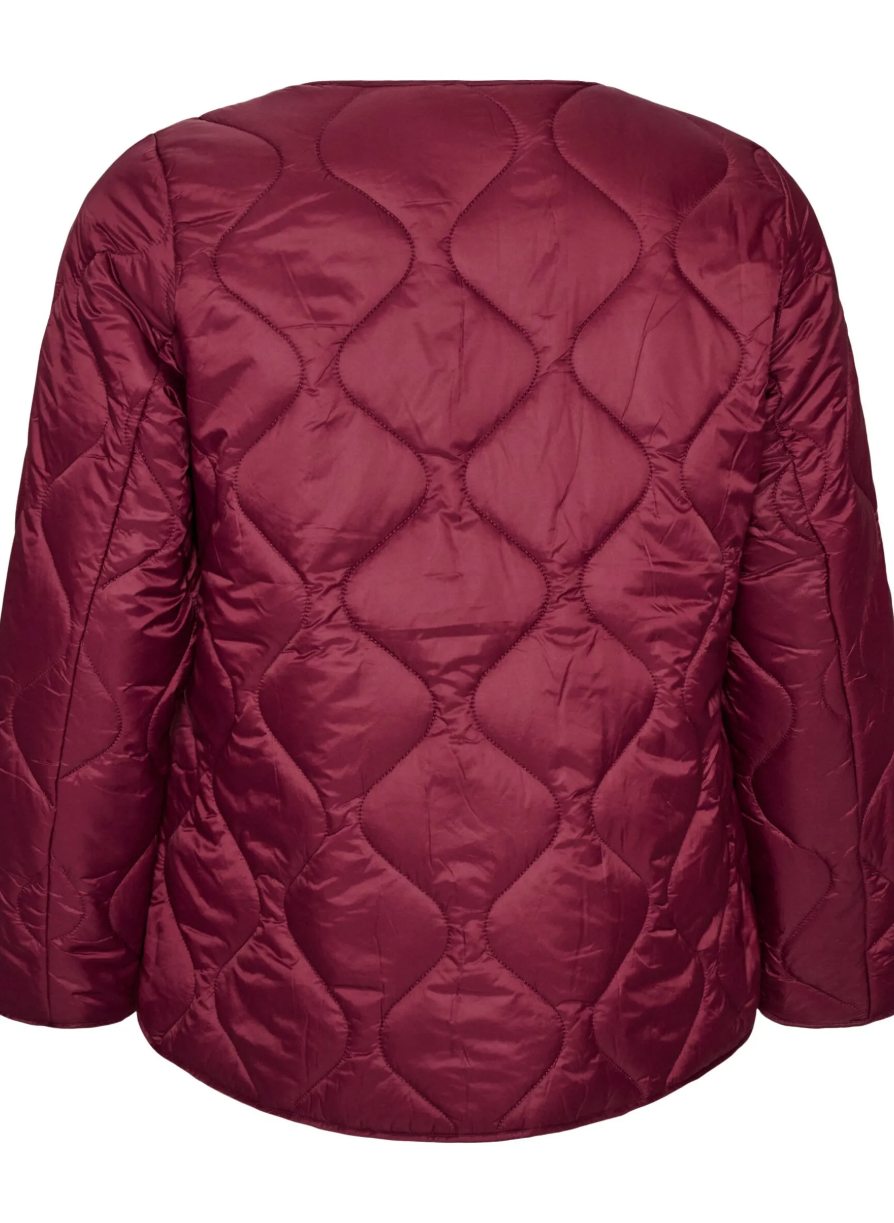 Steppjacke mit Druckknöpfen und Rundhalsausschnitt