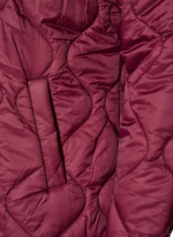 Steppjacke mit Druckknöpfen und Rundhalsausschnitt