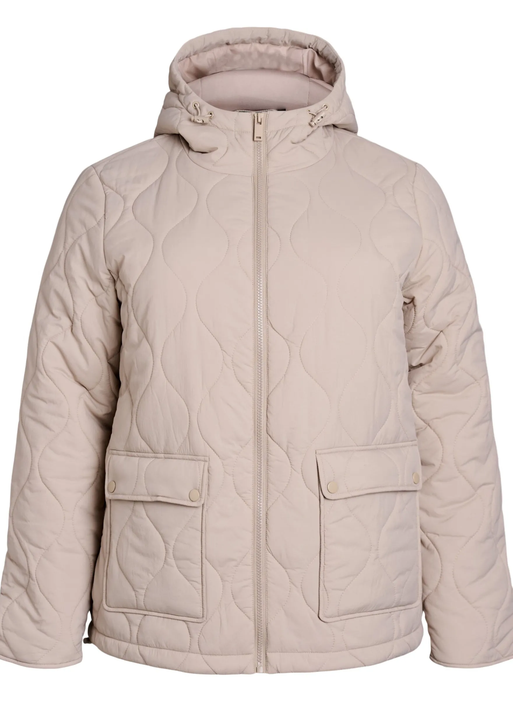 Steppjacke mit Kapuze und Taschen