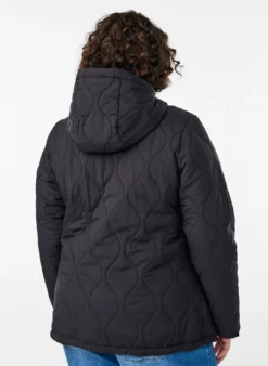 Steppjacke mit Kapuze und Taschen