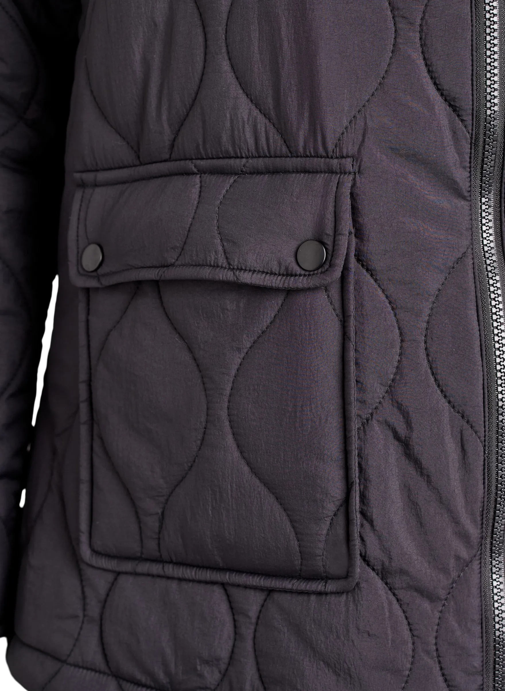 Steppjacke mit Kapuze und Taschen