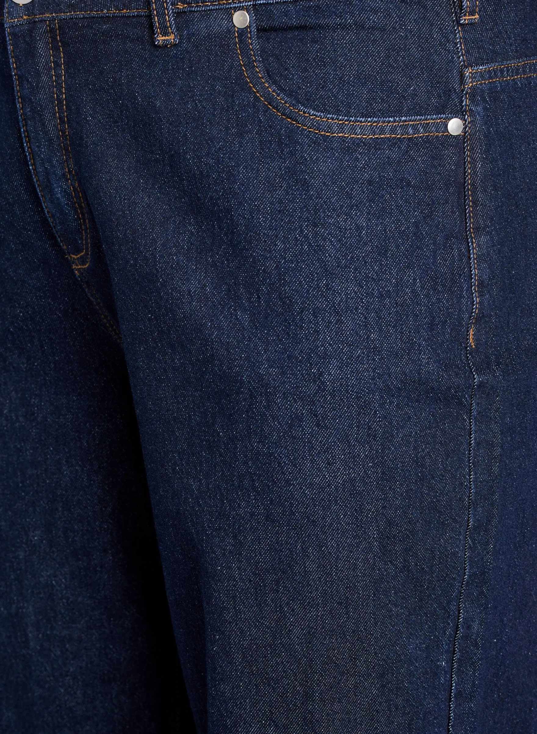 Straight-Fit-Jeans mit weitem Bein und Umschlag