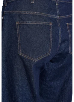 Straight-Fit-Jeans mit weitem Bein und Umschlag