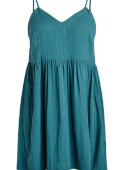 Strandkleid aus Baumwolle mit schmalen Trägern