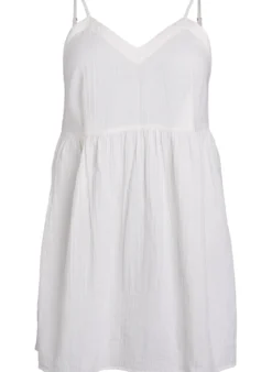 Strandkleid aus Baumwolle mit schmalen Trägern
