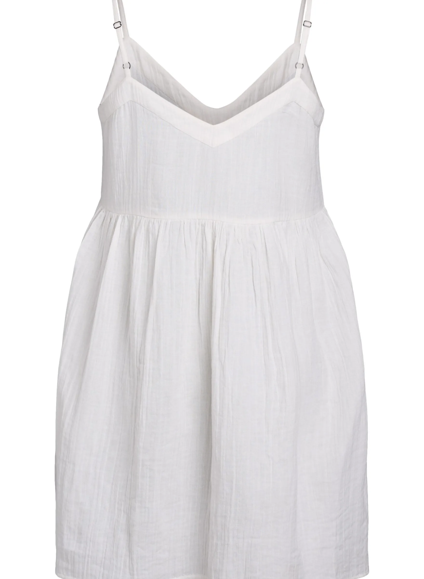Strandkleid aus Baumwolle mit schmalen Trägern