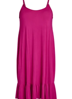 Strandkleid aus Viskose mit geflochtenen Trägern