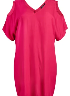 Strandkleid aus Viskose mit Schulterdetail