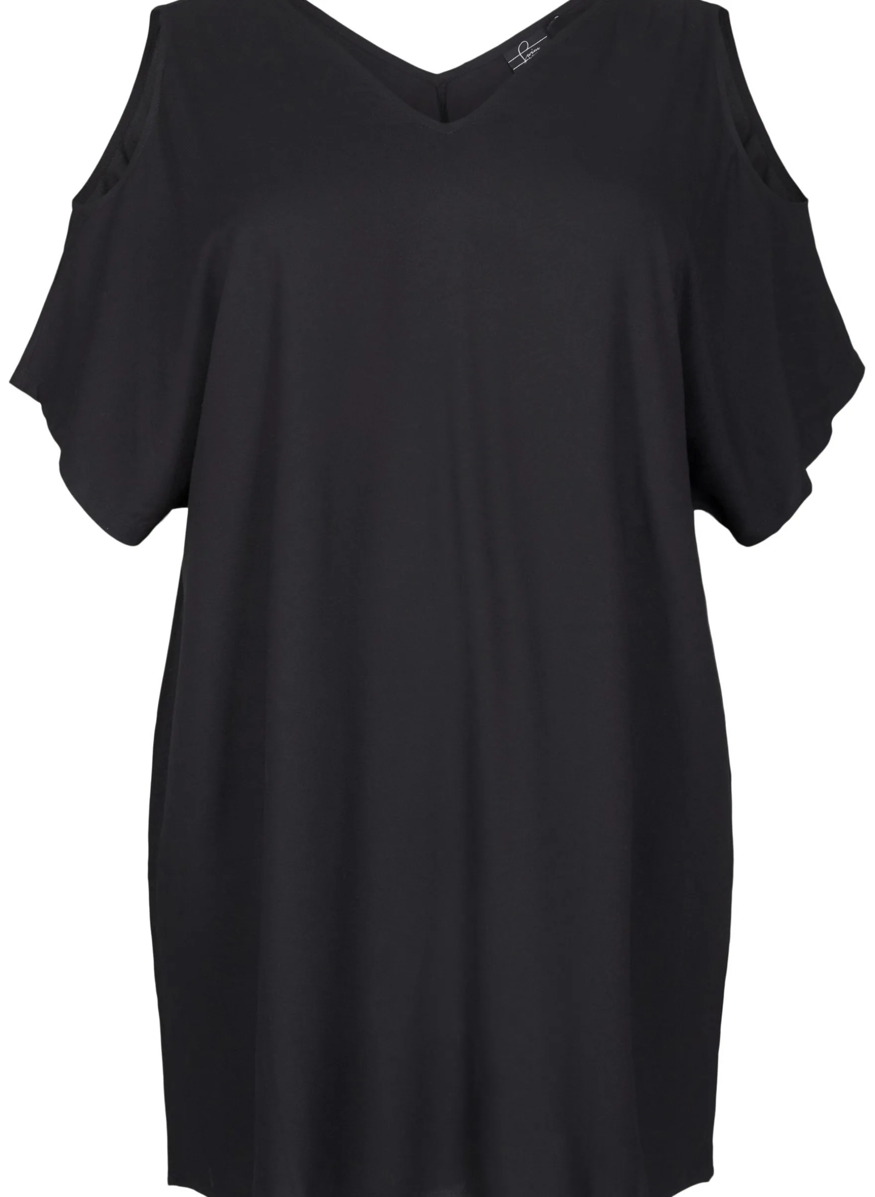 Strandkleid aus Viskose mit Schulterdetail