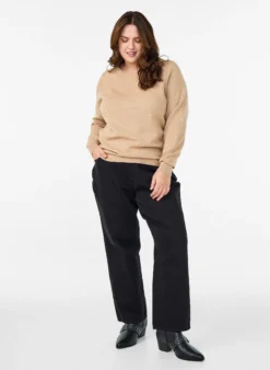 Strickbluse aus Baumwolle mit Strukturmuster