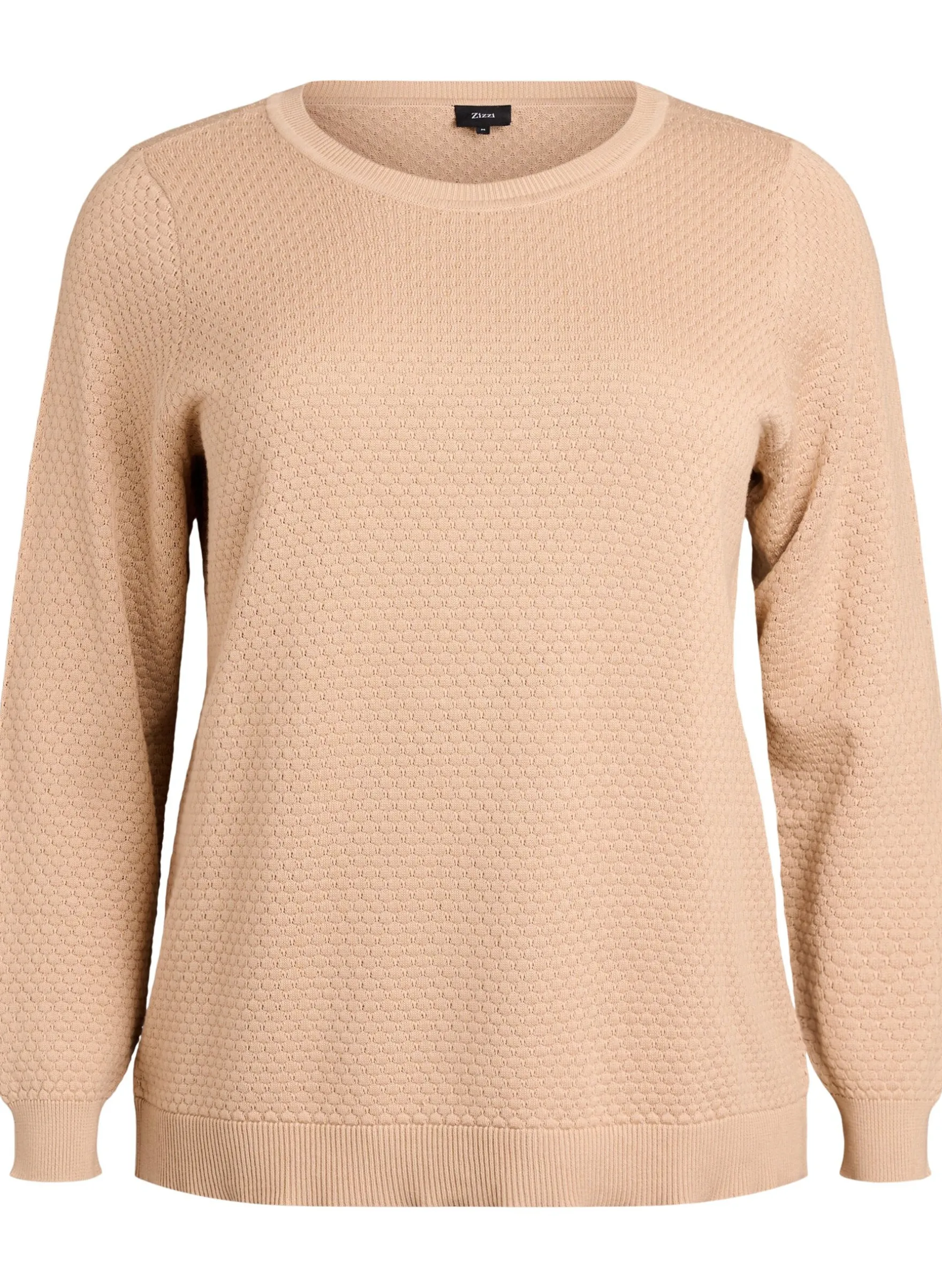 Strickbluse aus Baumwolle mit Strukturmuster