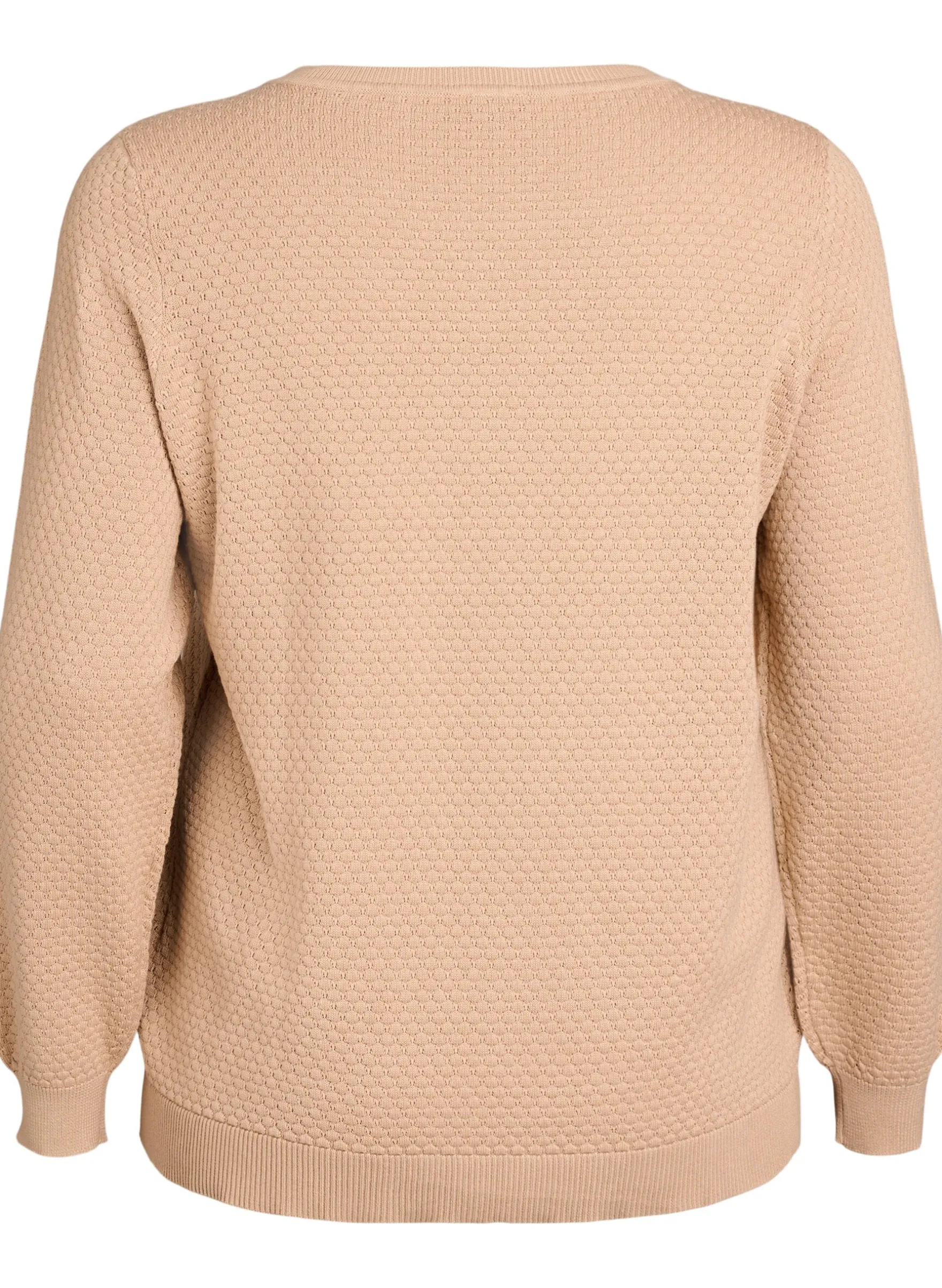 Strickbluse aus Baumwolle mit Strukturmuster